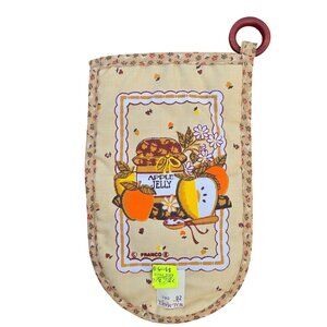 Vintage Farmhouse Apple Jelly Oven Mitt With Hanging Ring Kitchen Collectible
